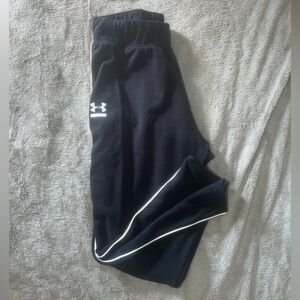 Under Armour Black Joggers with White Logo Trim